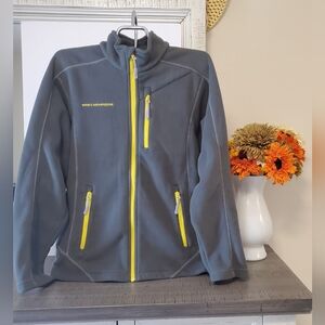 Outfitter Trading Unisex Size S  Gray Fleece Jacket with Yellow Accents